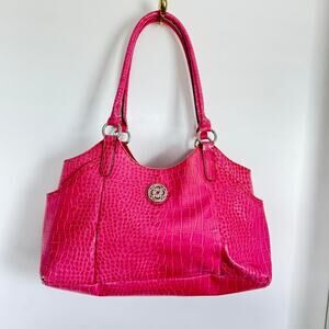Y2K Pink faux leather shoulder bag purse